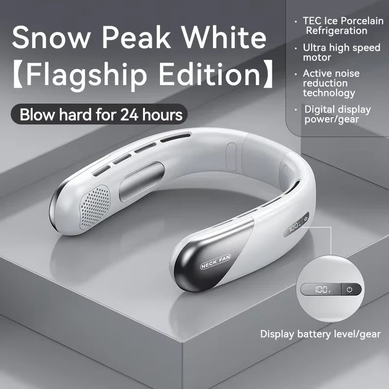 Portable Neck Fans for Outdoors Sports Rechargeable USB Mini Air Conditioner Fan Bladeless Neck-Hanging Cooling Fan Air Cooler