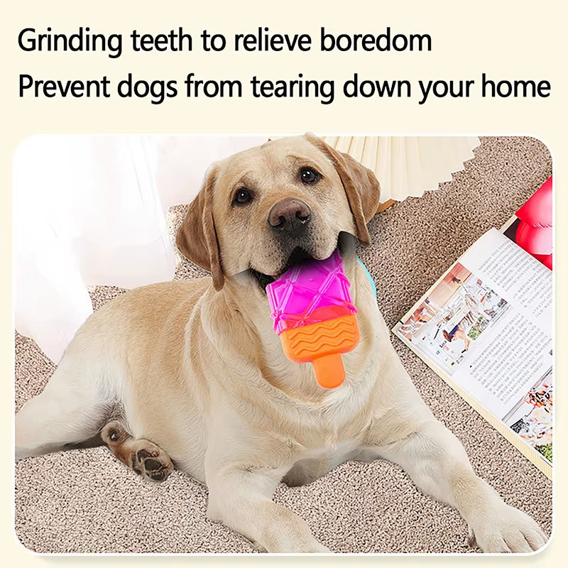 Pet Cooling Chew Toy Reusable Dog Cooling Chew Toys Summer Dogs Cooling Ice Toy Frozen Ice Cream Shape Toys Pet Supplies
