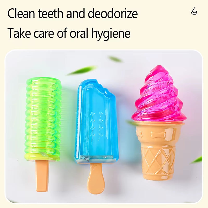 Pet Cooling Chew Toy Reusable Dog Cooling Chew Toys Summer Dogs Cooling Ice Toy Frozen Ice Cream Shape Toys Pet Supplies