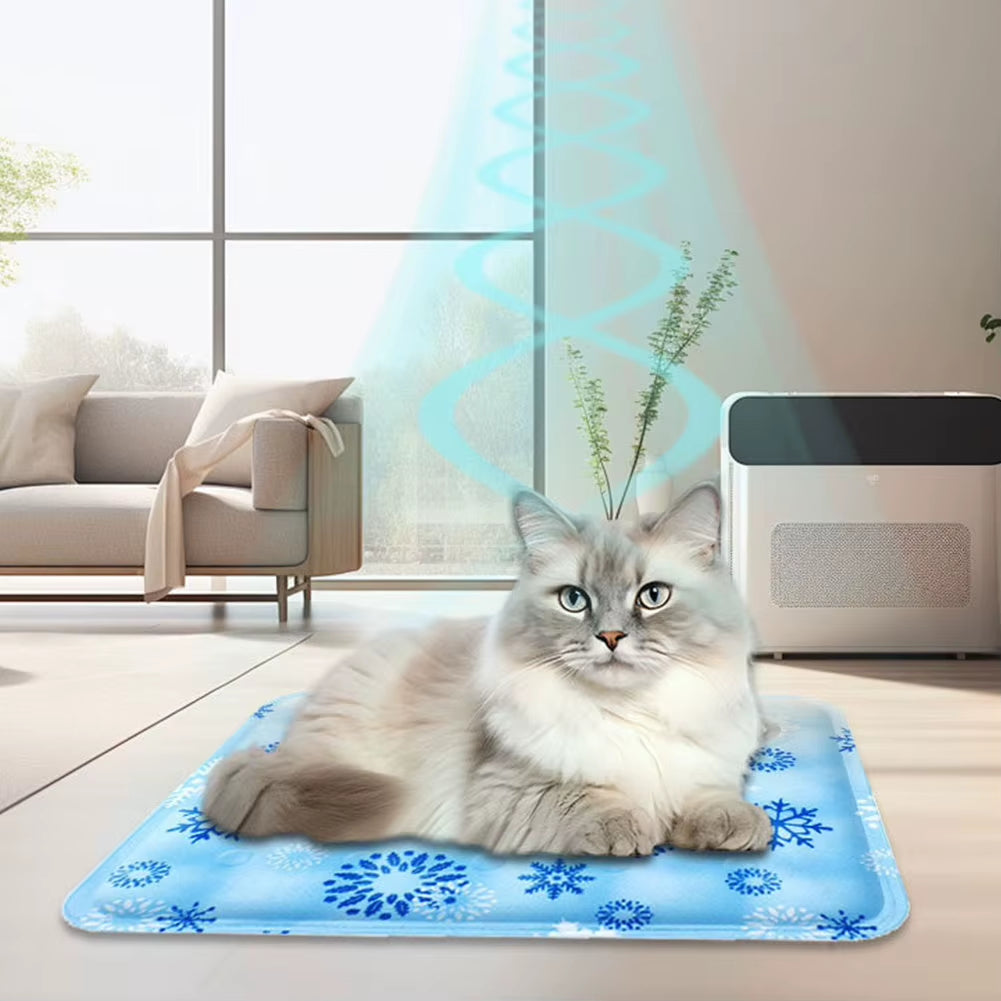 Summer Cat Cooling Pad Washable Cat Cooling Mat Water Injection Cooling Dog Bed Keep Your Pet Cool for Dogs and Cats