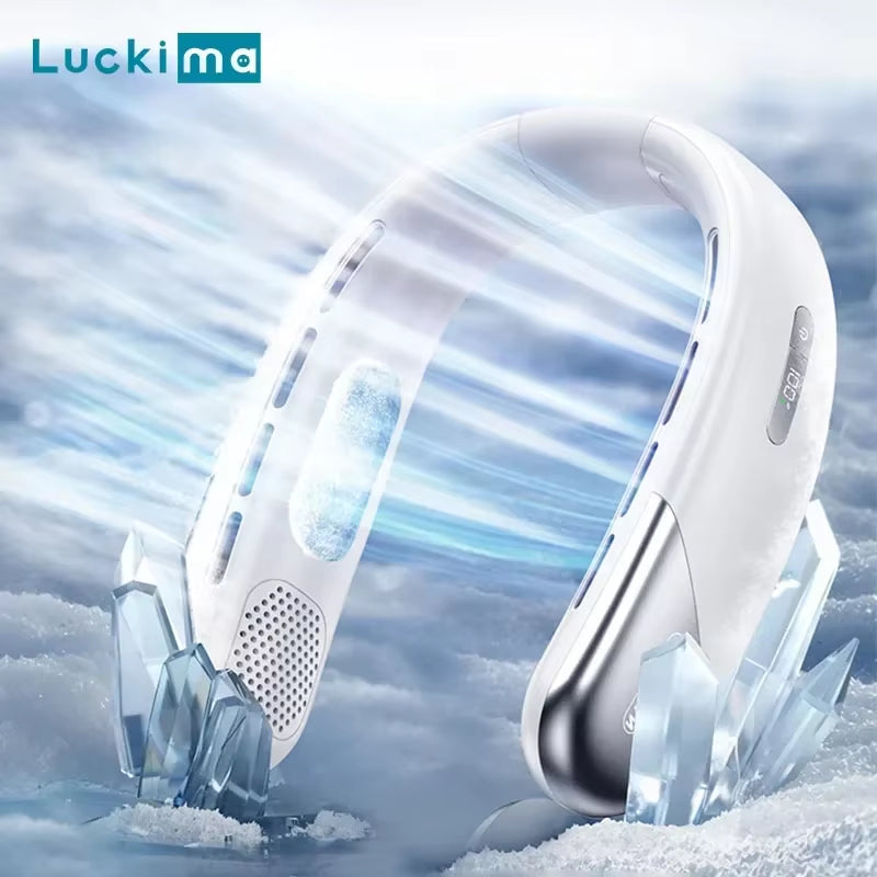 Portable Neck Fans for Outdoors Sports Rechargeable USB Mini Air Conditioner Fan Bladeless Neck-Hanging Cooling Fan Air Cooler
