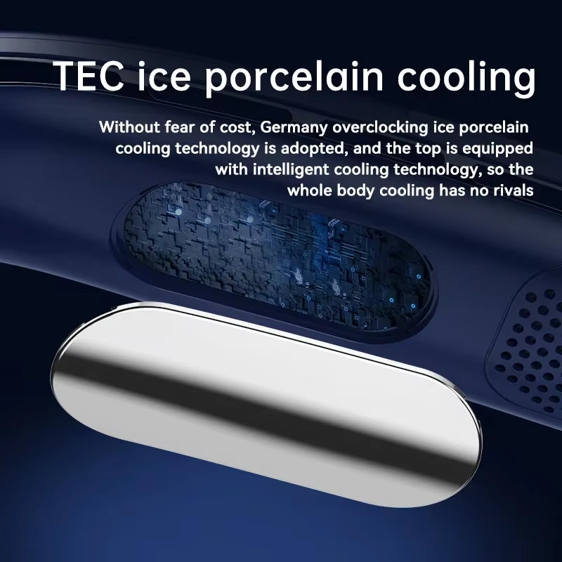 Portable Neck Fans for Outdoors Sports Rechargeable USB Mini Air Conditioner Fan Bladeless Neck-Hanging Cooling Fan Air Cooler